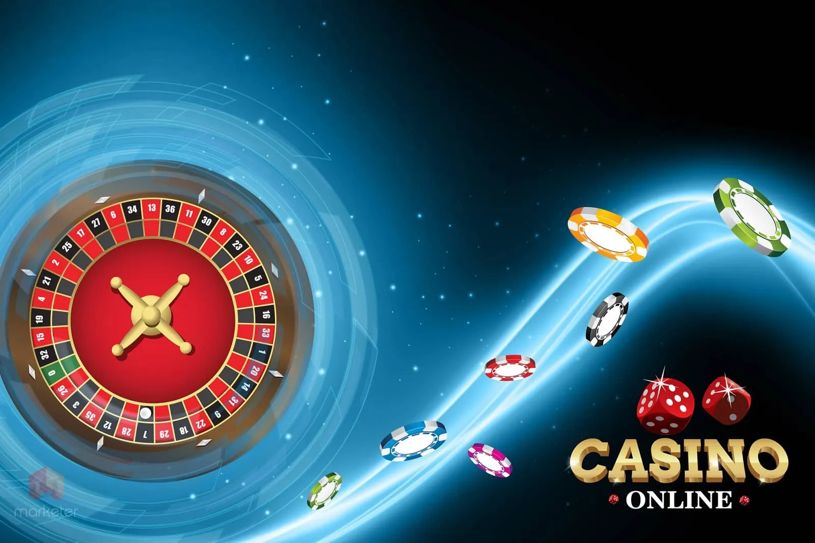Roulette na chipsi zinazowakilisha kuchagua kasino salama
